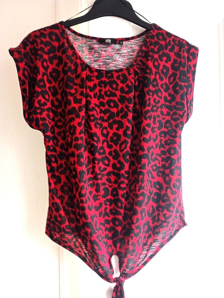 Leopard print top met knoopdetail, Kleding | Dames, Maat 38/40 (M), Yes or No, Ophalen of Verzenden, Zo goed als nieuw