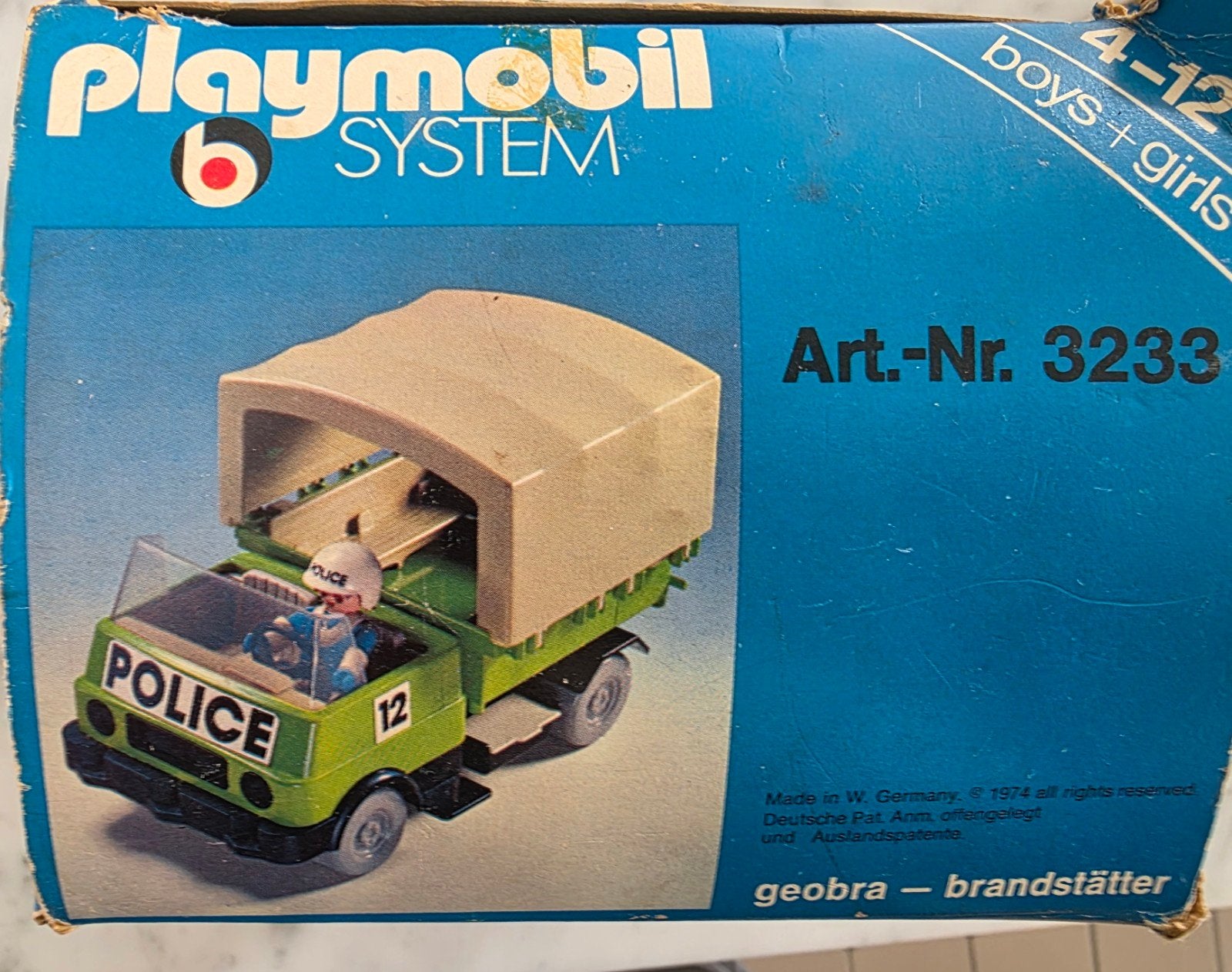 Vintage Playmobil System Politie Vrachtwagen (Art.Nr. 3233), Ophalen of Verzenden