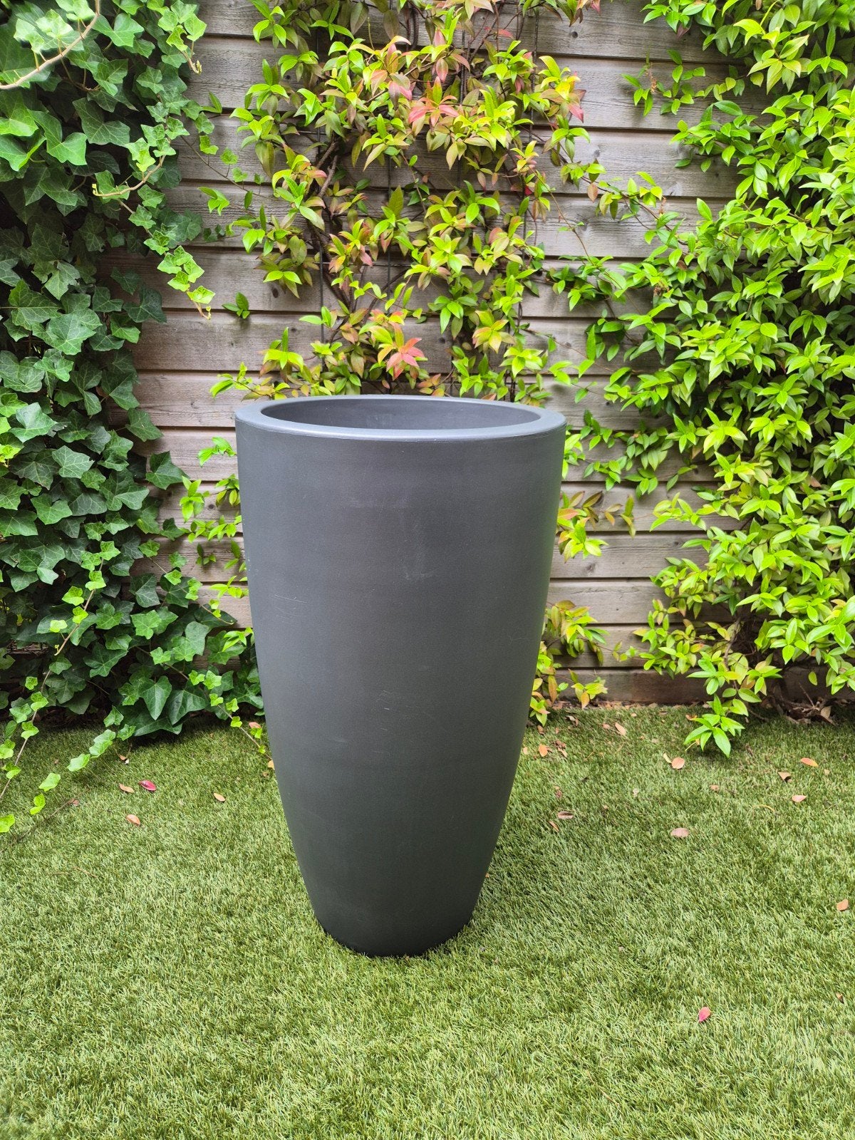 Grote grijze bloempot (Elho) 90 cm hoog, binnen/buiten, Ophalen, Kunststof, Gebruikt, 40 cm of meer