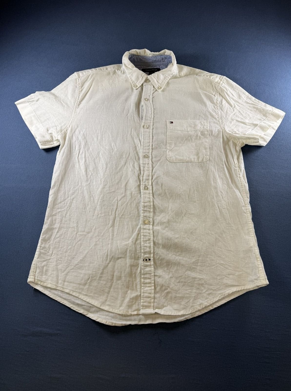 Tommy Hilfiger overhemd wit maat L button down, Tommy Hilfiger Europe B.V., Danzigerkade 165, 1013 AP Amsterdam, Nederland, Contact.nl@service.tommy.com