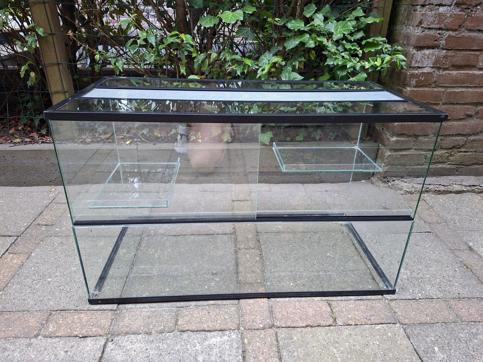 Glazen terrarium / hamsterkooi – in goede staat, Dieren en Toebehoren, Hamster, Zo goed als nieuw, Hok, 75 tot 110 cm