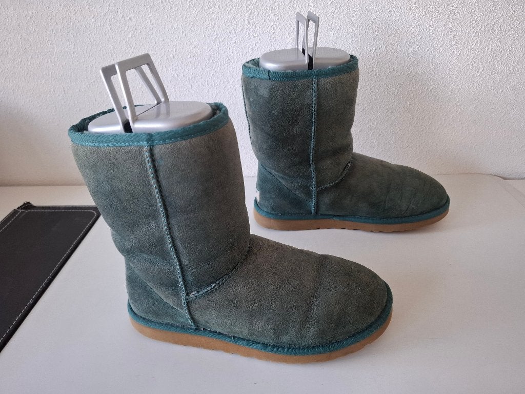 <>  Ugg maat 39 classic short petrol groene laarsjes boots, Verzenden, Lage of Enkellaarzen, Ugg / UGG, Zo goed als nieuw