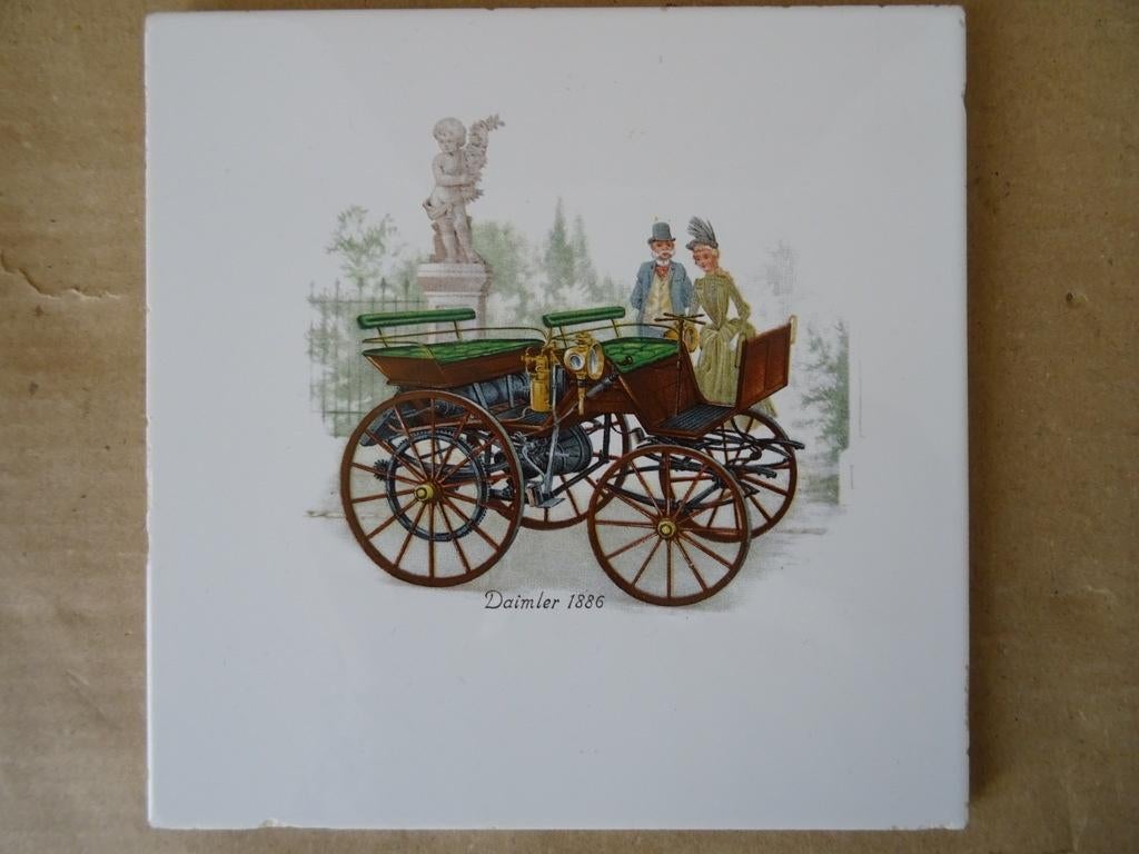 Vintage Mosa tegel Daimler 1886 en Fiat 1901 19euro per stuk, Ophalen of Verzenden