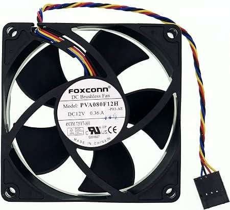 Foxconn PVA080F12H Fan 8020 12V 0.36A for Dell Computer, Computers en Software, Facturen@maascomputers.nl, Ophalen of Verzenden