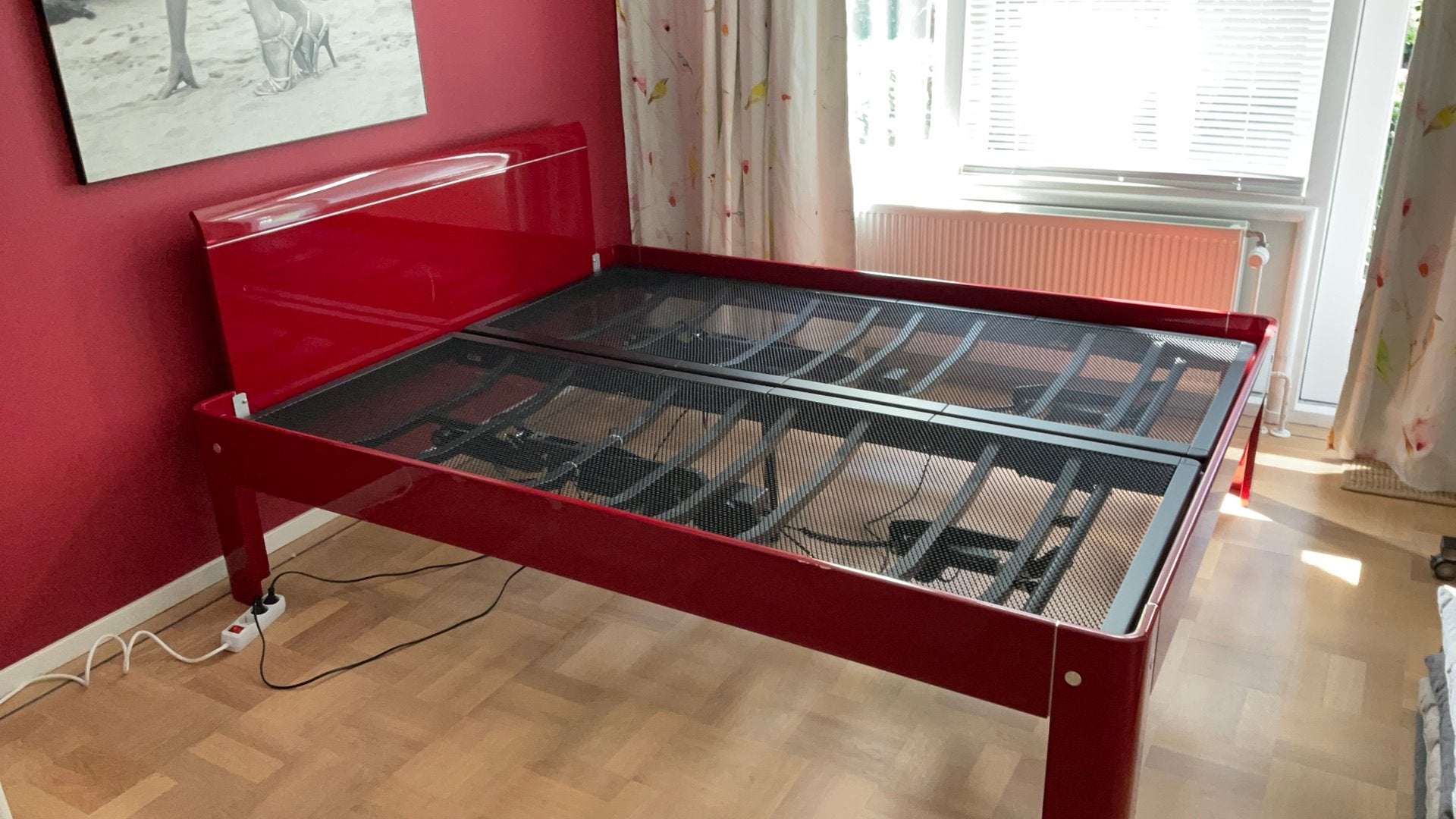 Auping auronde met electrisch verstelbare spiraal, Ophalen, Tweepersoons, Zo goed als nieuw, 160 cm
