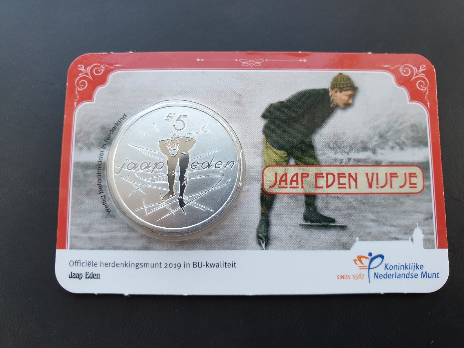 5 euro coincard 2019 Jaap Eden Vijfje (BU Kwaliteit), Ophalen of Verzenden, Koningin Beatrix, Euro's