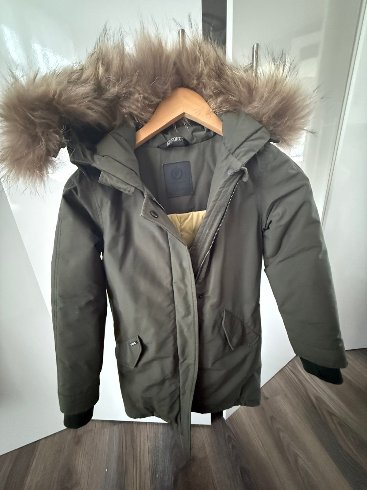 Airforce winterjas khaki/groen meisjes, Ophalen of Verzenden, Zo goed als nieuw