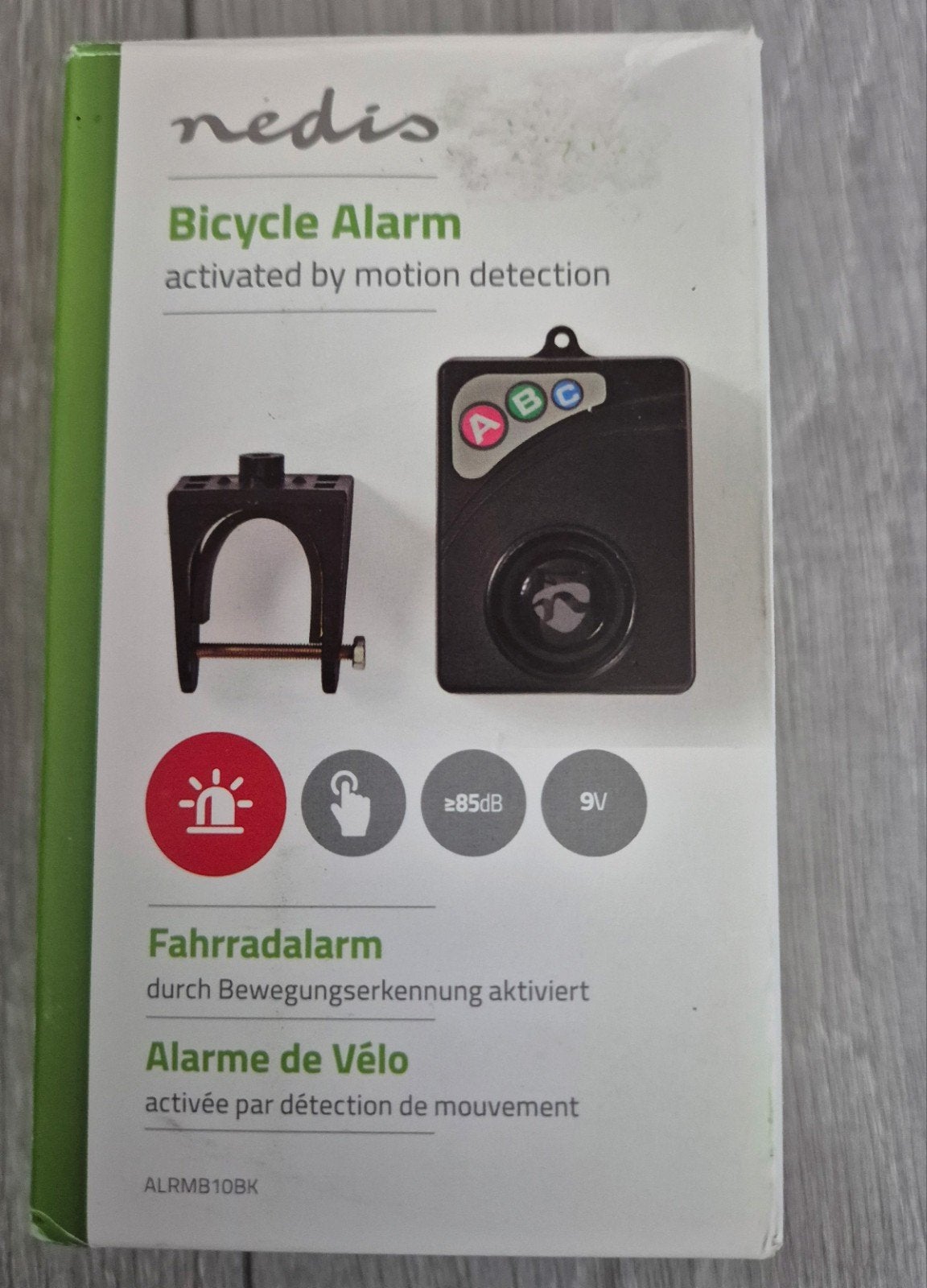 Nedis Fietsalarm - Bewegingsdetectie - 85dB, Ophalen of Verzenden, Alarm, Nieuw, Overige fietssloten