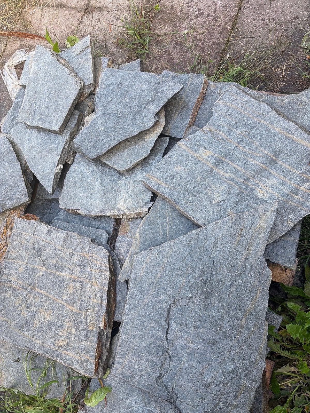 3.5 m² Kavala natuursteen flagstones, Ophalen, Gebruikt, Terrastegels, Natuursteen