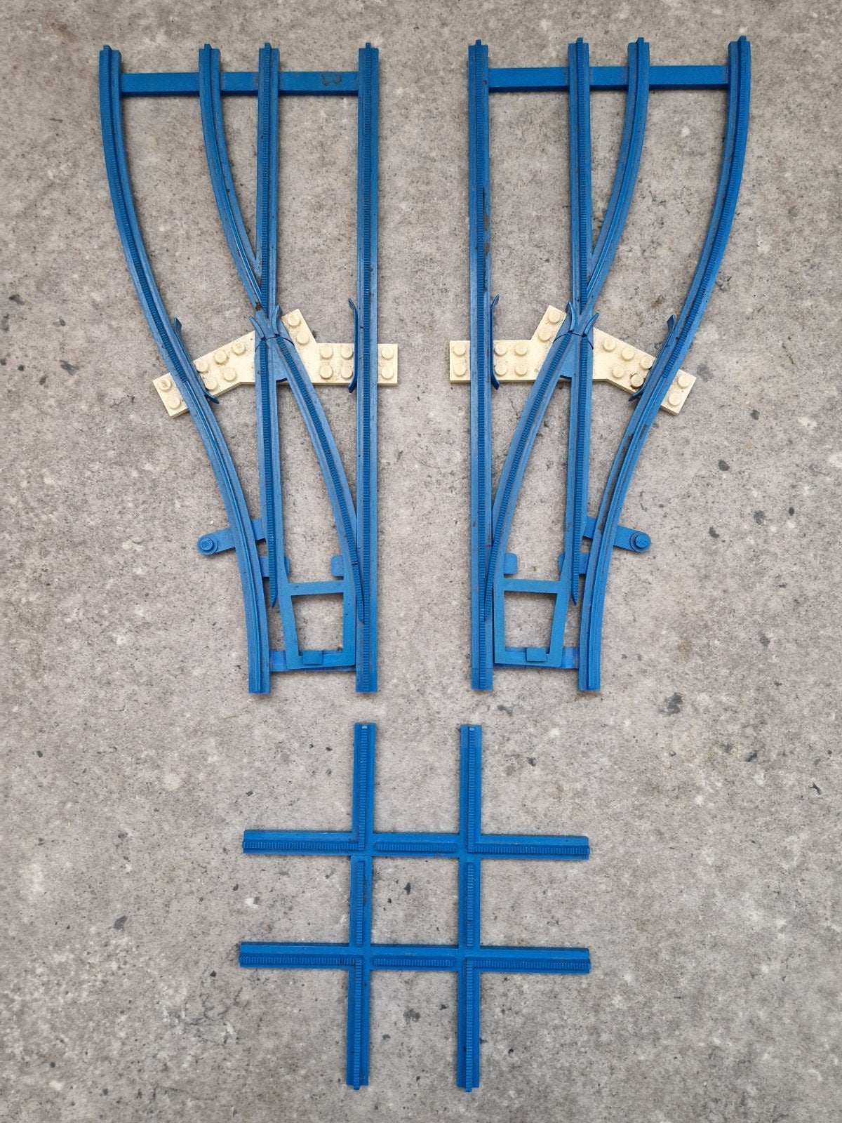 Lego 2x treinwissels 4,5v + kruispunt, Ophalen of Verzenden, Gebruikt, Lego