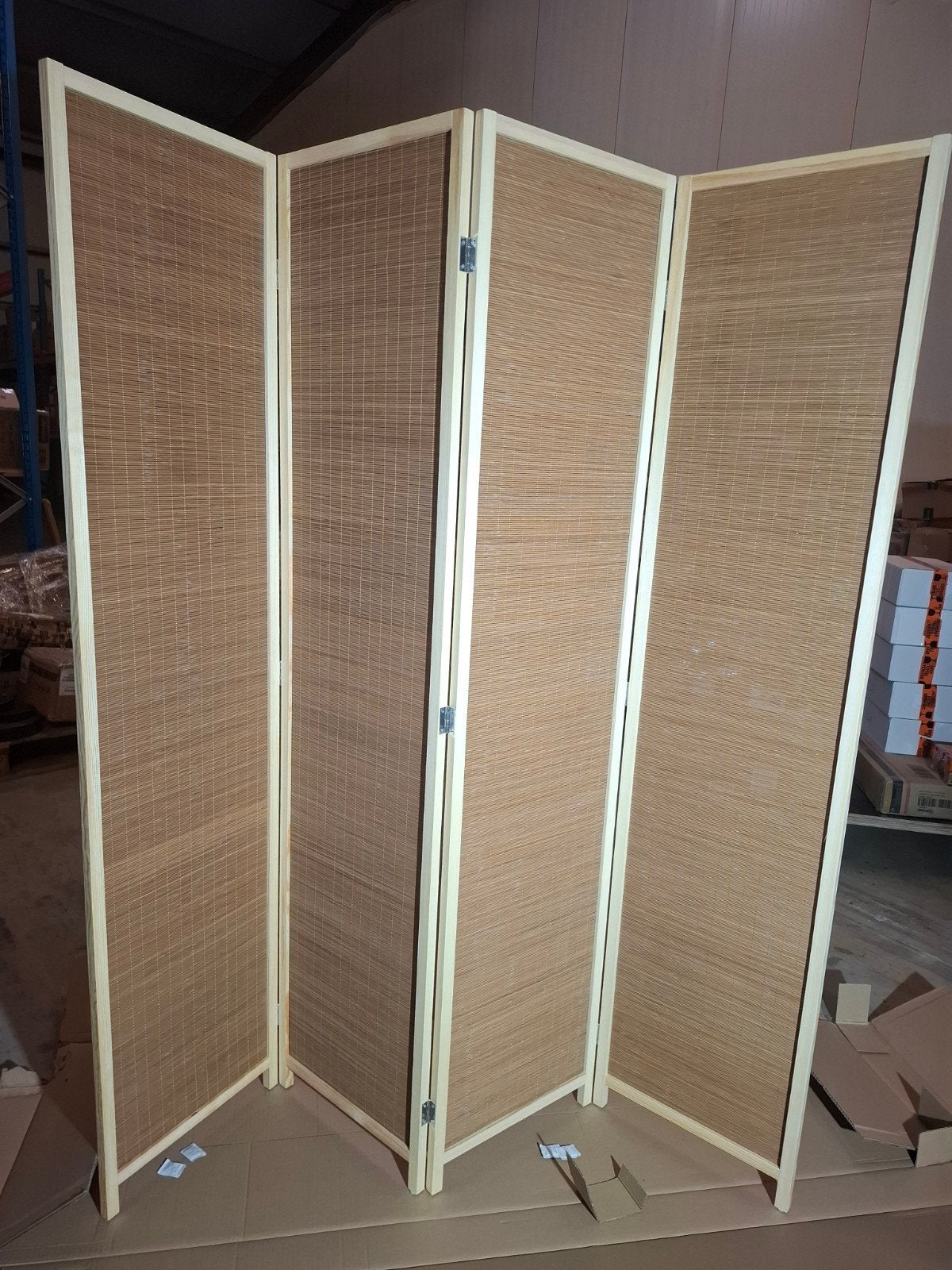 Kamerscherm Bamboe Houten Frame 4-delig, Ophalen