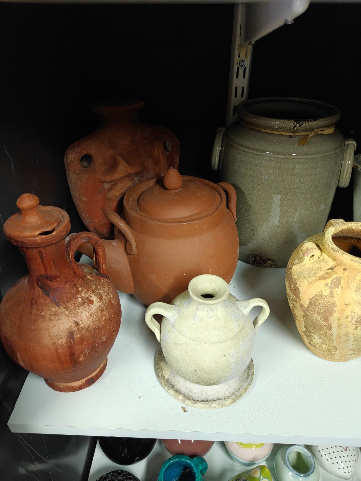 Heel veel verschillende bloempotjes etc. Terracotta&keramiek, Tuin en Terras, Bloempotten, Ophalen, Rond, Aardewerk, Minder dan 40 cm