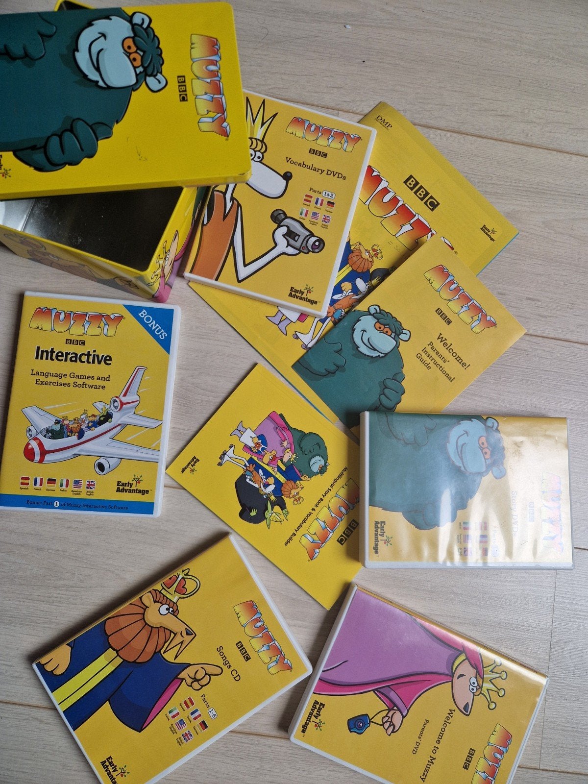 muzzy bbc engels duits italiaans frans spaans leren kinderen, Alle leeftijden, Ophalen of Verzenden, Zo goed als nieuw, Boxset