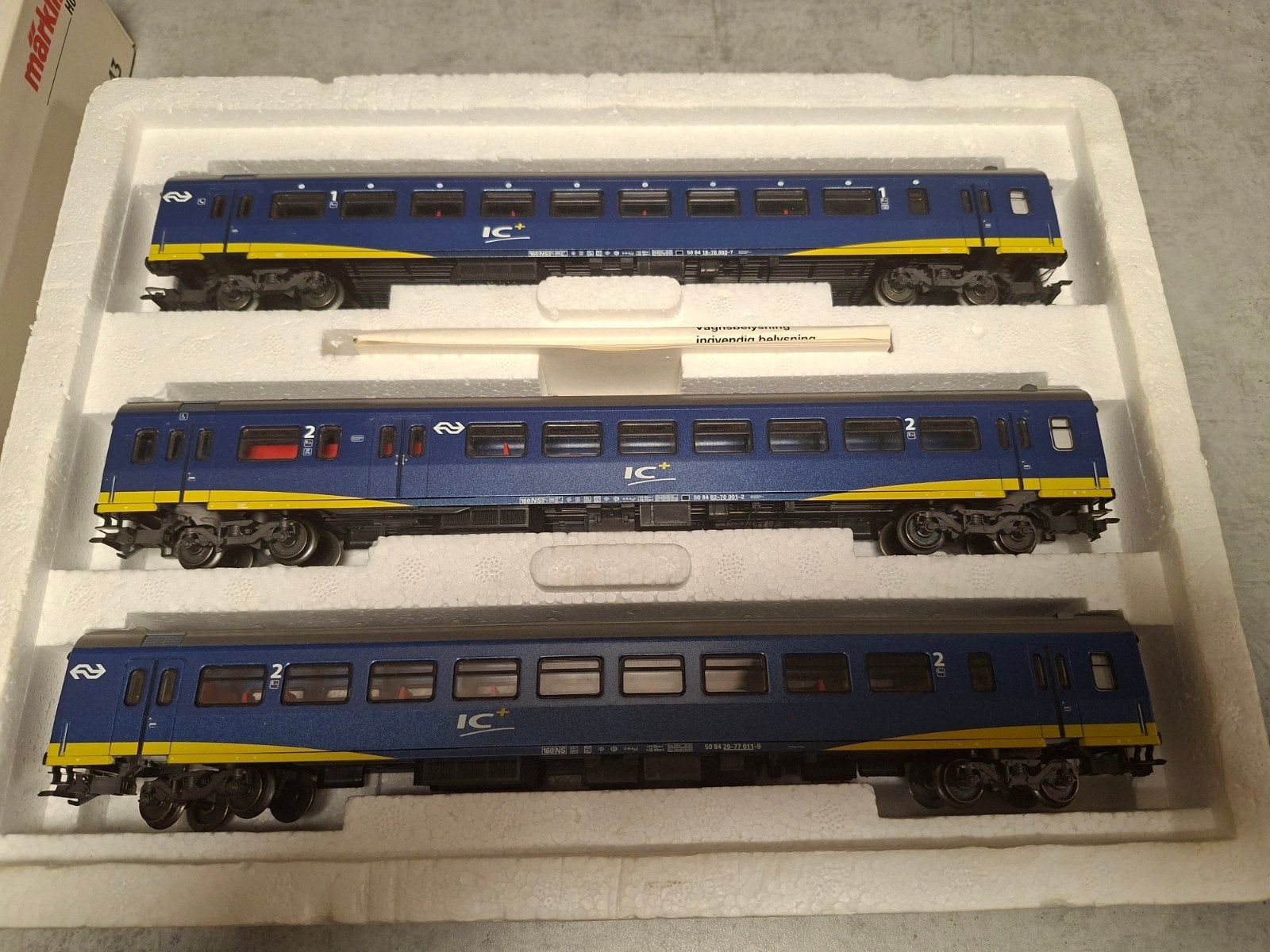 Märklin 42643 3-delige set ICR rijtuigen 'IC+' NS, Wisselstroom, Treinset, Nieuw, Ophalen of Verzenden