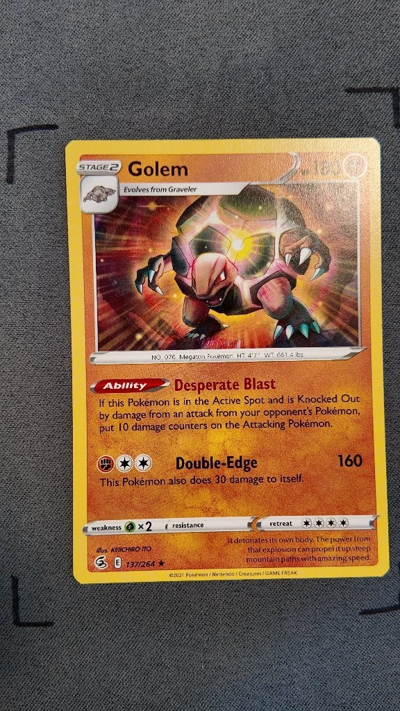 Golem 137 Fusion Strike | Pokemon kaart, Ophalen, Zo goed als nieuw, Losse kaart