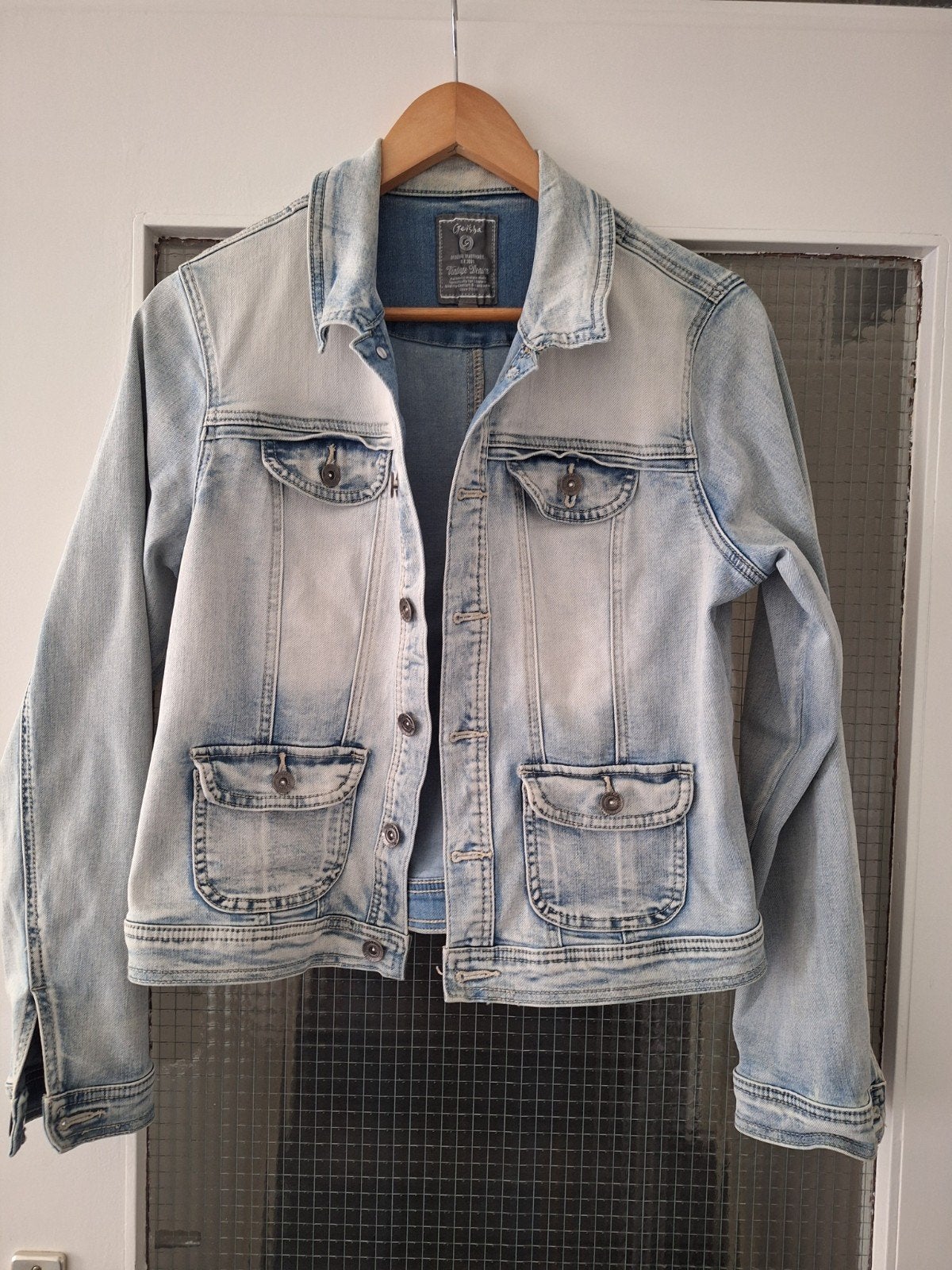 Geisha spijkerjasje maat L/40, Kleding | Dames, Jassen | Zomer, Ophalen of Verzenden, Zo goed als nieuw, Maat 38/40 (M), Blauw