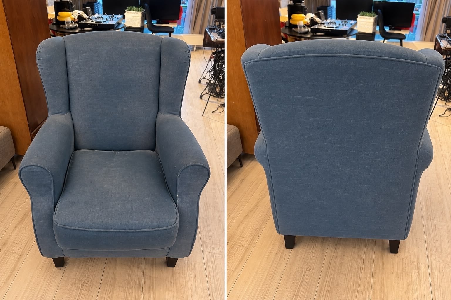 Comfortabele Urban Sofa Fauteuil - Blauw Stof, Ophalen, Gebruikt, Stof, 75 tot 100 cm