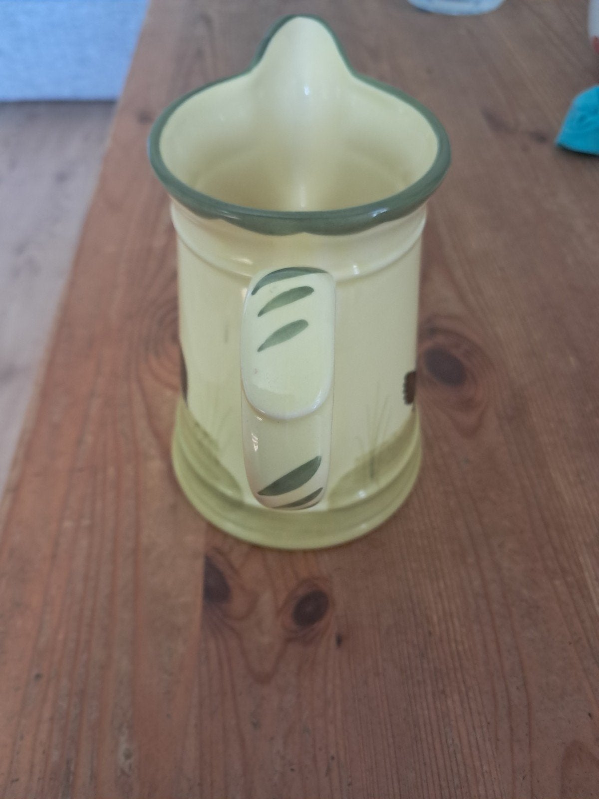 Zeller Fayencerie Melkkan met haan, handbemalt, Ophalen of Verzenden
