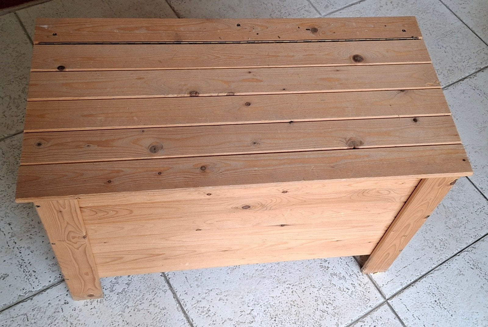 Houten kist / opbergbankje van grenenhout, Ophalen, Minder dan 50 cm, Gebruikt, 50 tot 100 cm