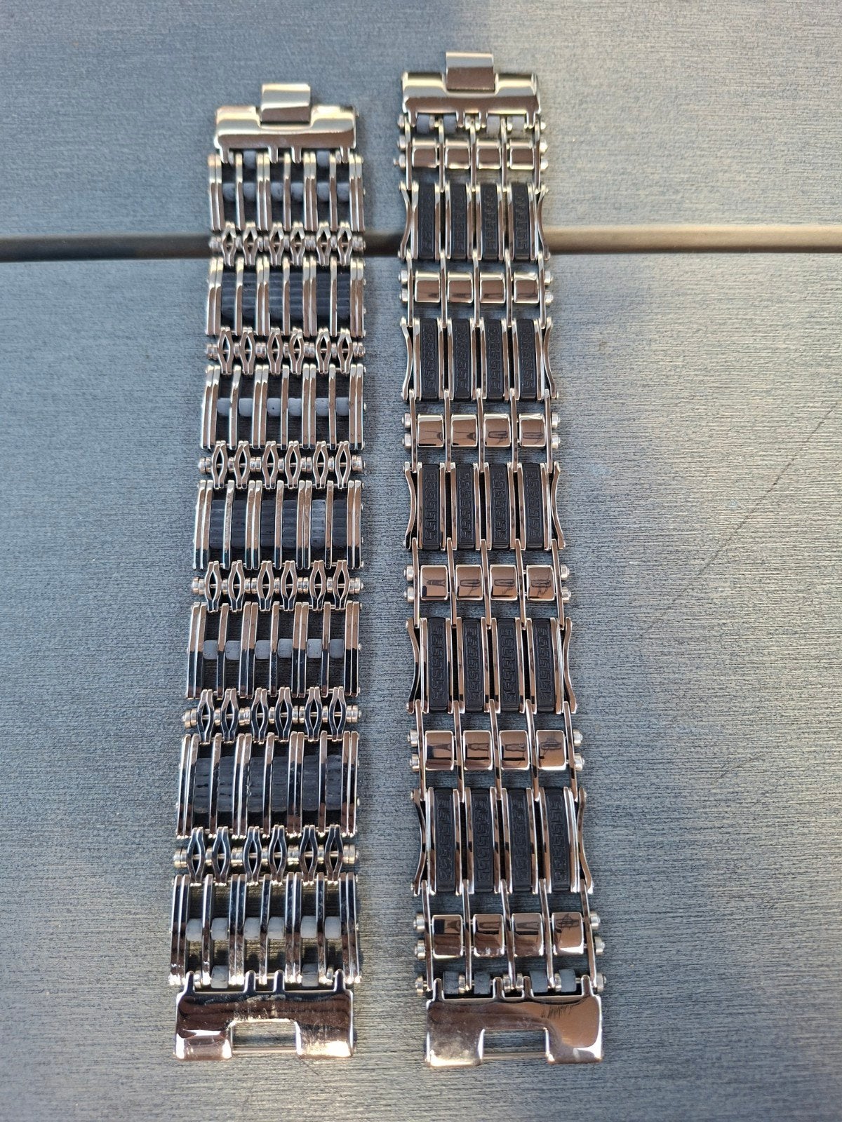 Stalen Heren Armbanden - Set van 2, Ophalen of Verzenden, Nieuw, Zilver, Staal