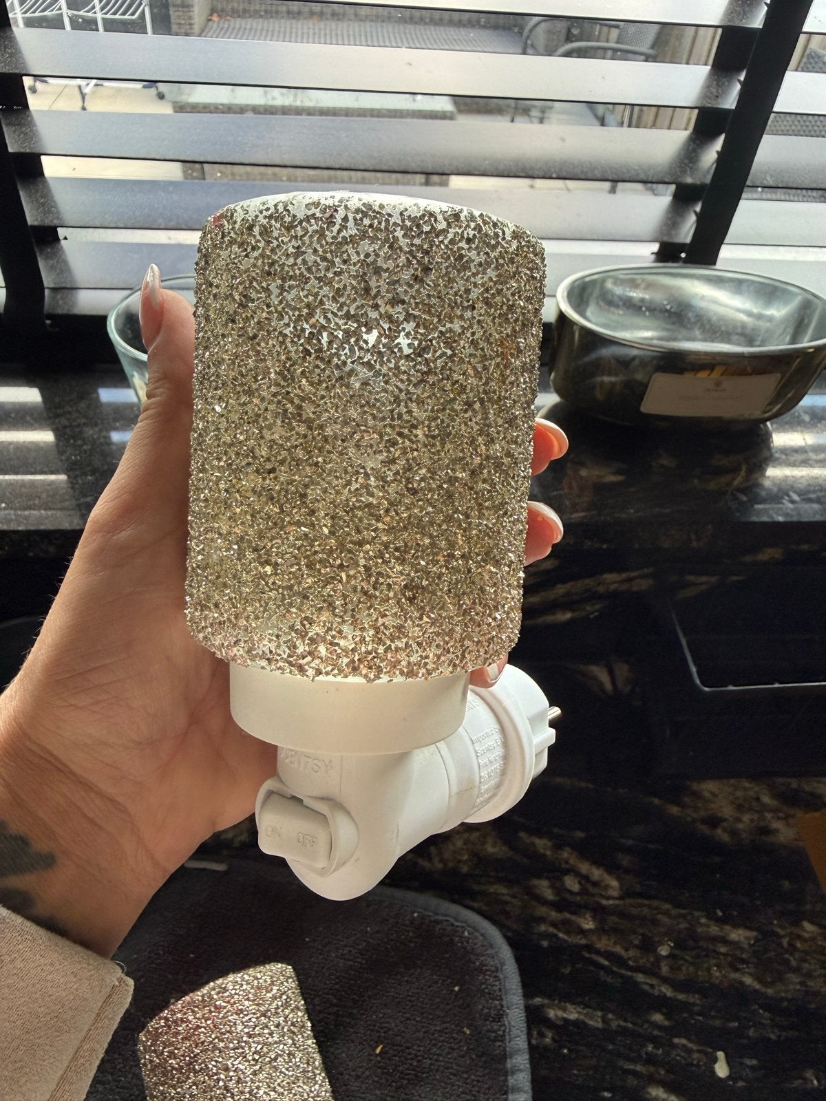 Scentsy Mini Warmers - Glitter Goud, Kunststof, Ophalen of Verzenden, Zo goed als nieuw, Goud