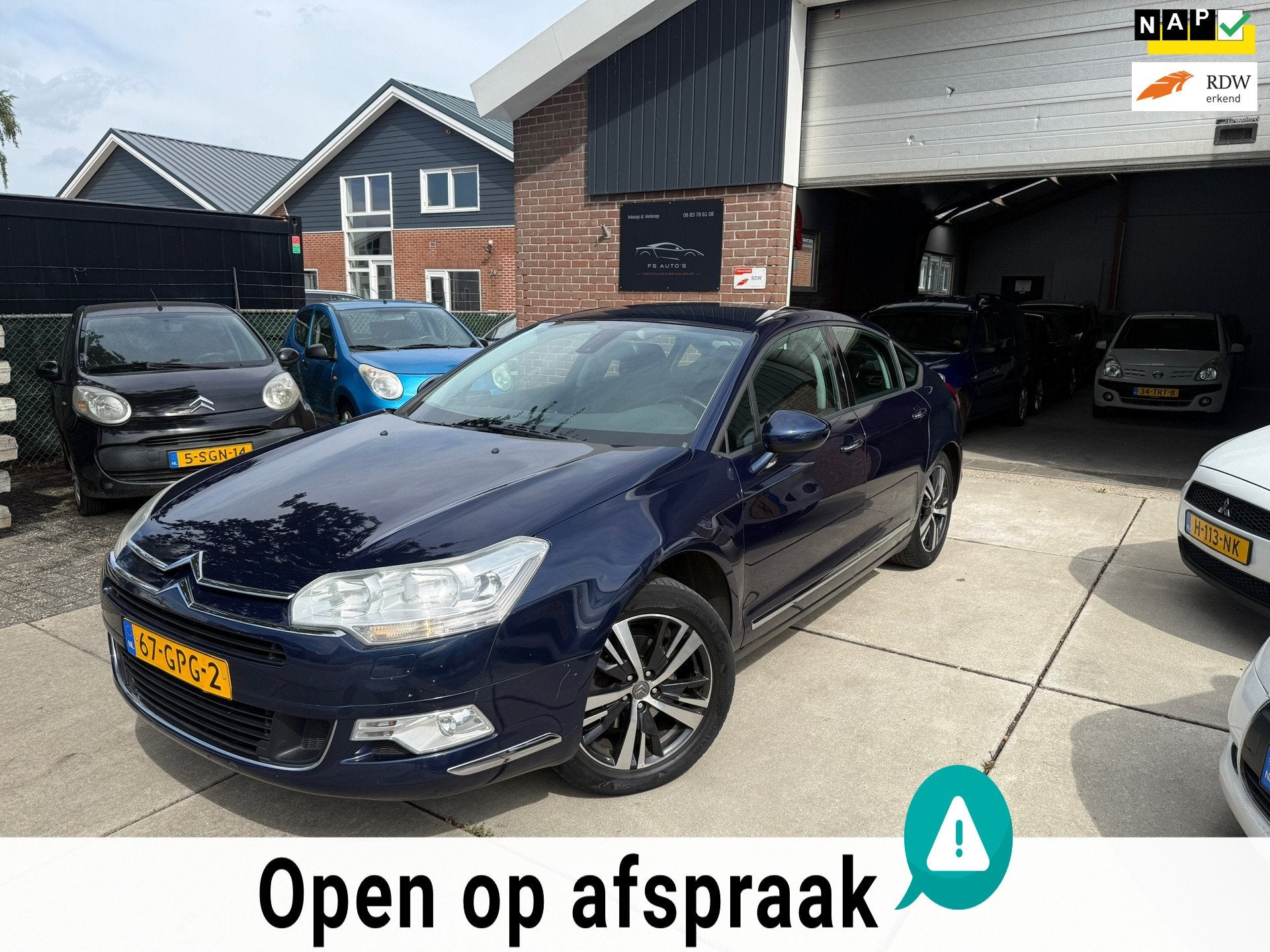 Citroen C5 2.0 16V Exclusive |NEW APK|AUTOMAAT|AIRCO|CRUISE|, Auto's, Citroën, Gebruikt, Zwart, 4 cilinders, Blauw