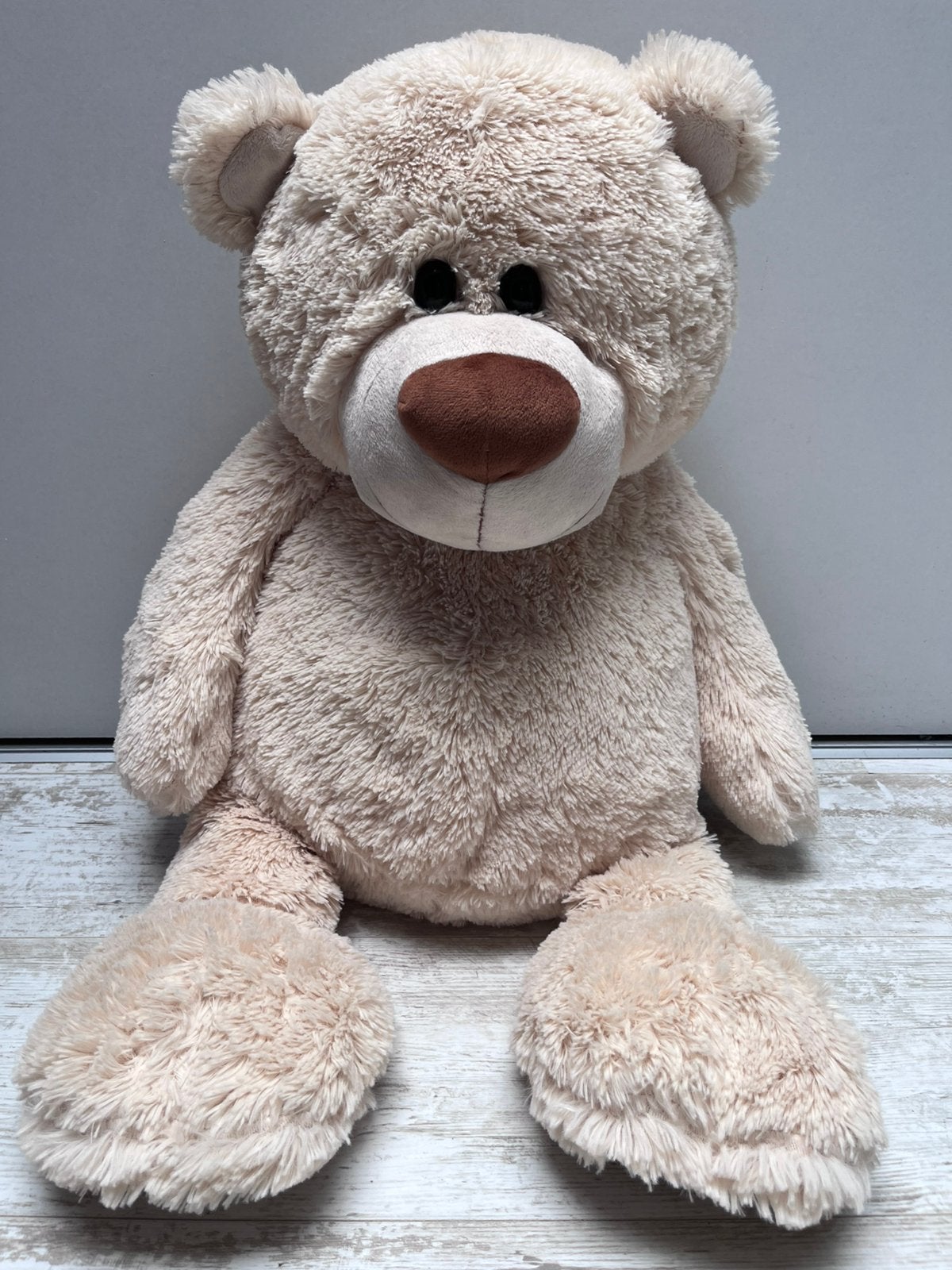 Schattige XXL knuffelbeer - Nounours, Beer, Ophalen of Verzenden, Zo goed als nieuw, Beige
