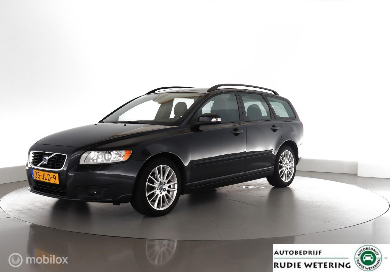 Volvo V50 Volvo V50 - 2.0 Edition II youngtimer|leer|cruise|, Auto's, Gebruikt, Zwart, 4 cilinders, Met garantie (alle)