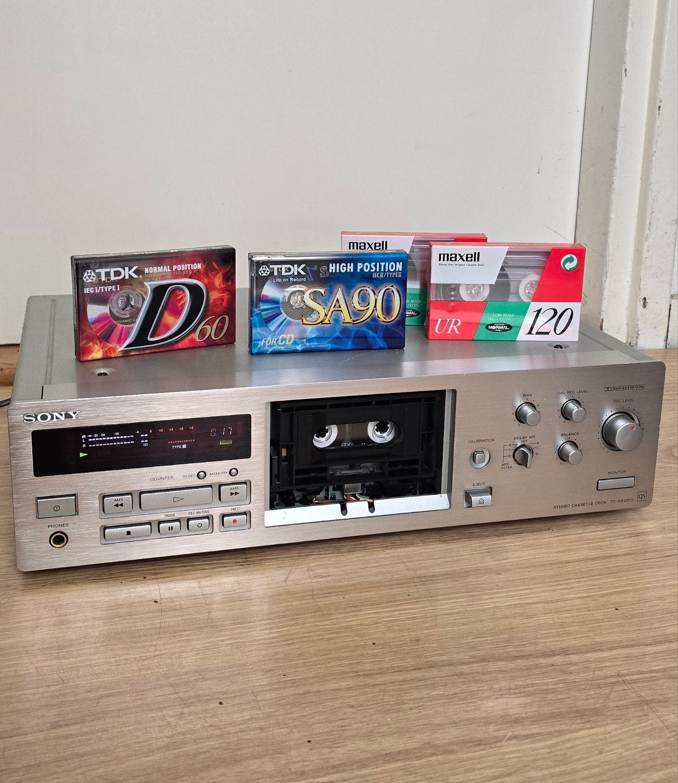 Sony TC-KB920S QS Stereo Cassette Deck met banden, Ophalen of Verzenden