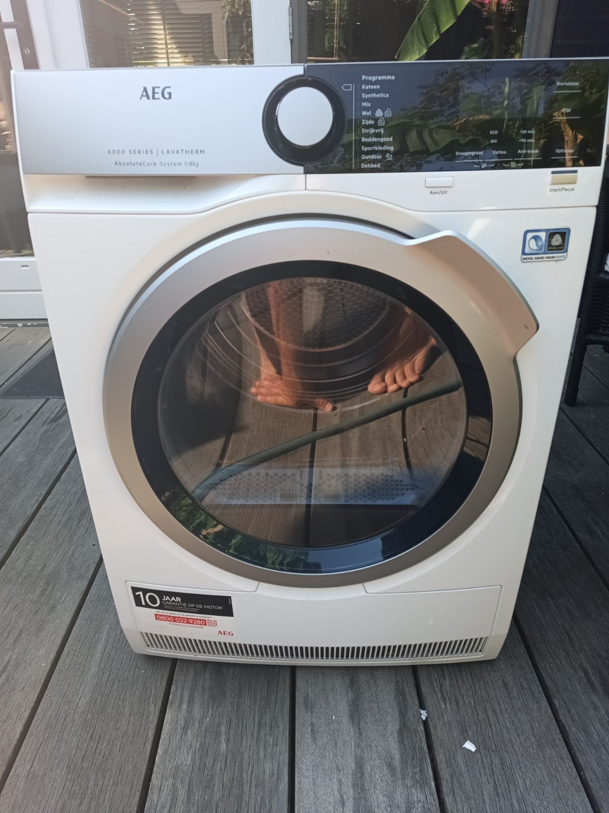 AEG Lavatherm 8000 T8DE86ES wasdroger (5 jaar oud), Ophalen, Gebruikt, 8 tot 10 kg, 85 tot 90 cm