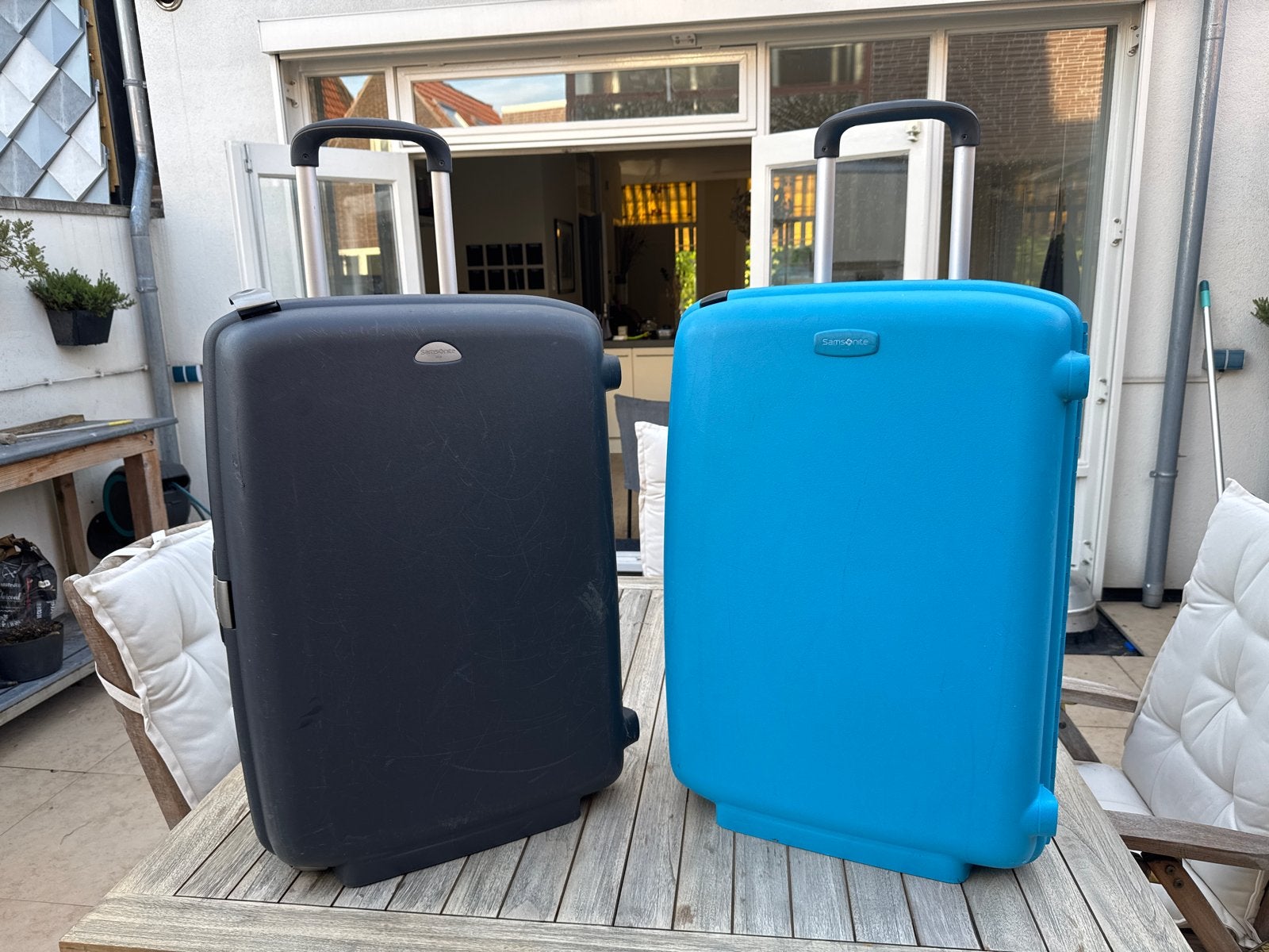 Samsonite hardcase koffers - Onverwoestbaar en netjes, Gebruikt, Hard kunststof, Slot, 35 tot 45 cm