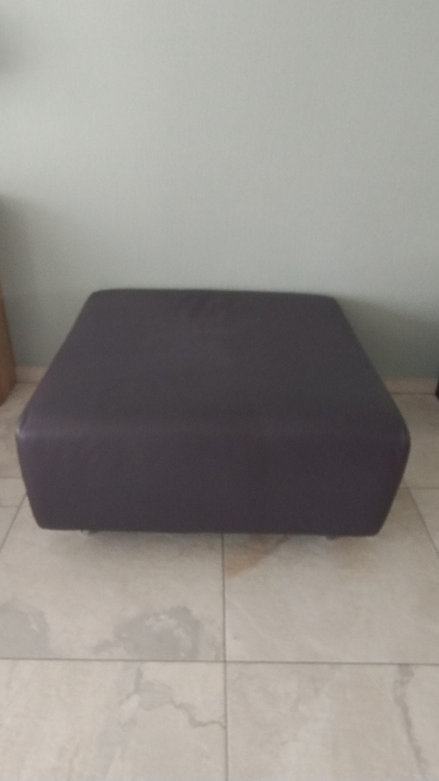 Lederen hocker, Ophalen, Rechthoekig, Leer, 125 cm of meer
