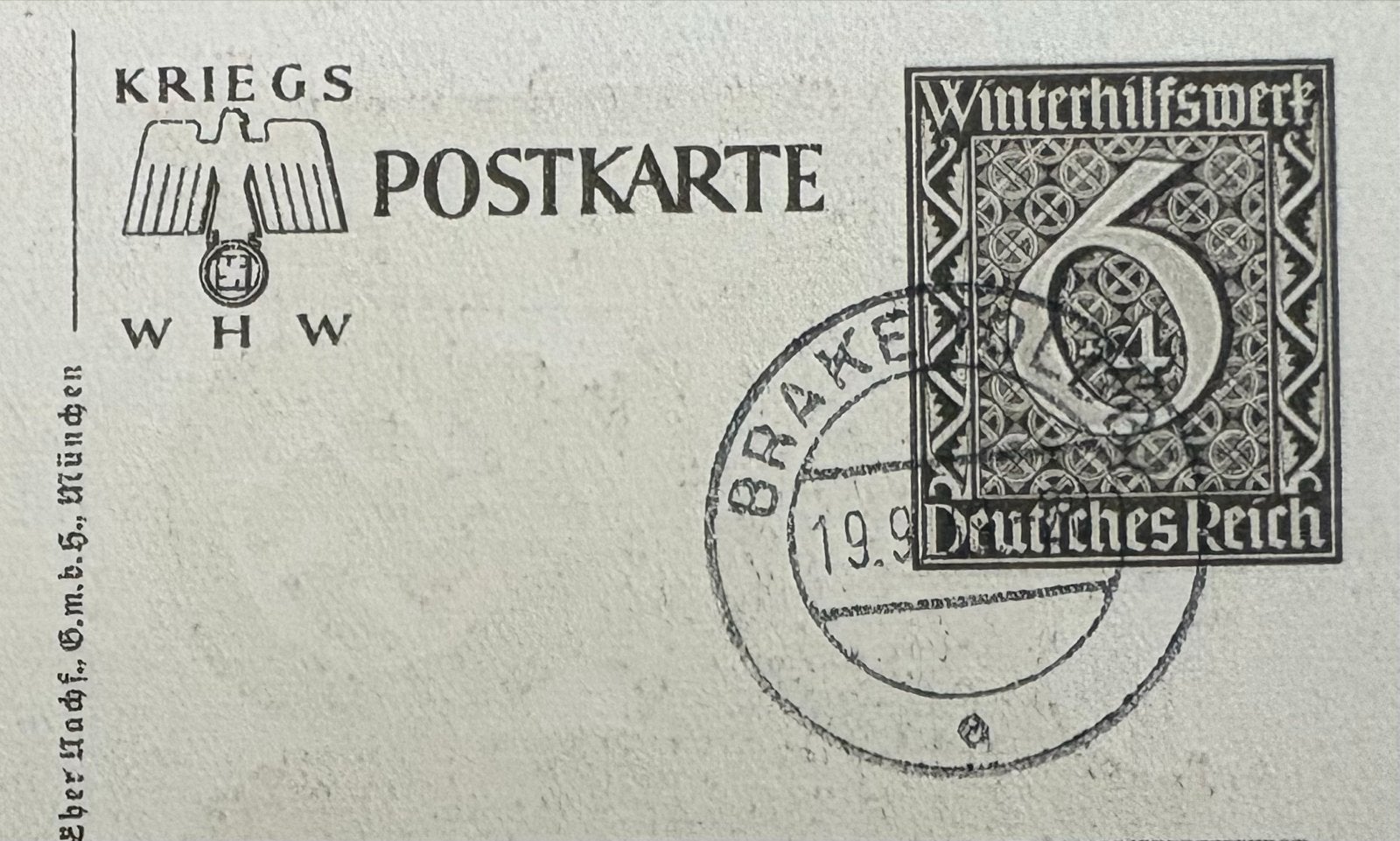 Originele WOII Ansichtkaart: Danzig Ist Deutsch (1939), Ophalen of Verzenden, 1920 tot 1940, Gelopen, Duitsland