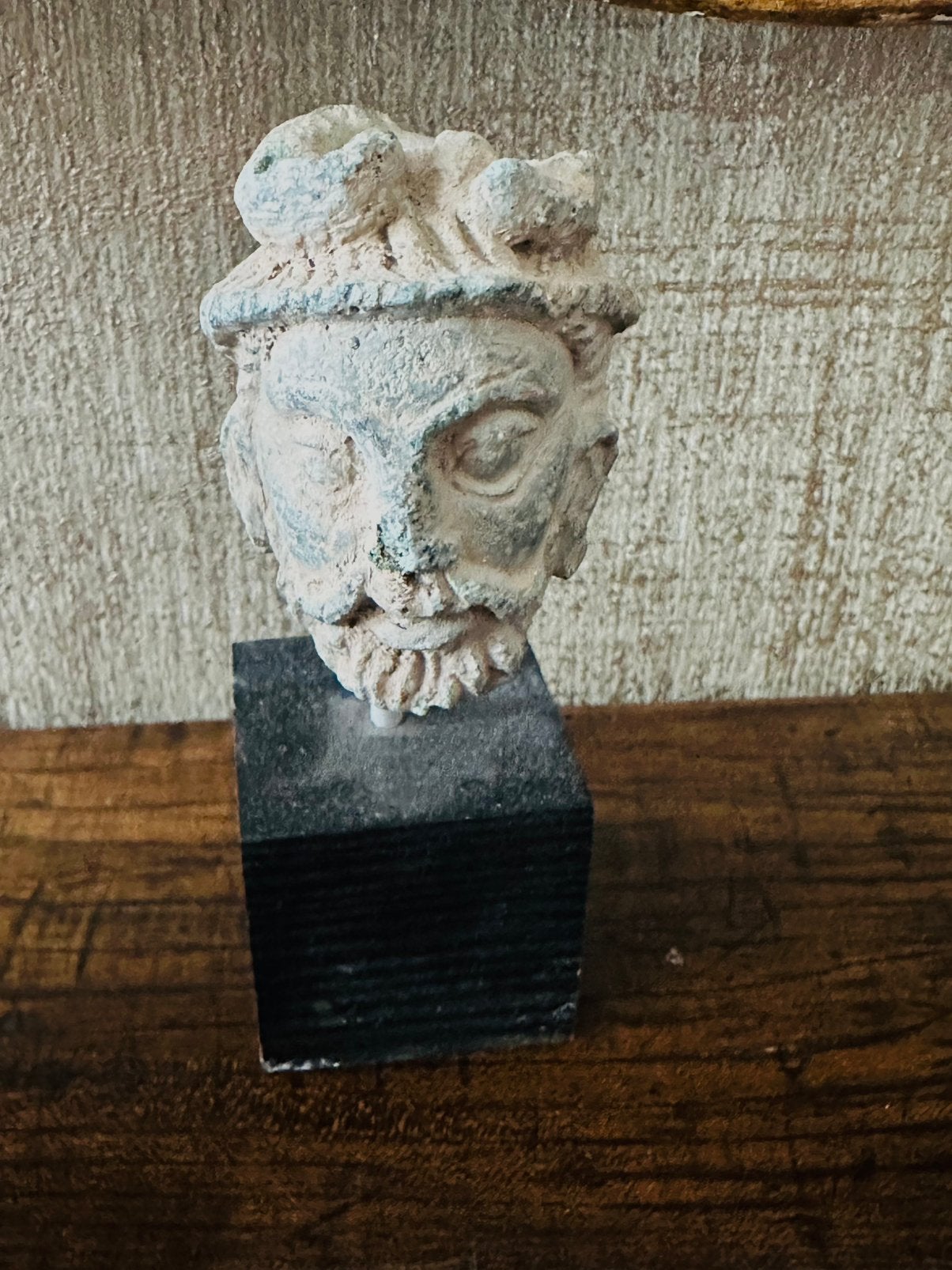 Antiek Gandhara Schist Boeddha Hoofd, Circa 200-300 AD, Minder dan 20 cm, Ophalen of Verzenden, Beeld, Azië