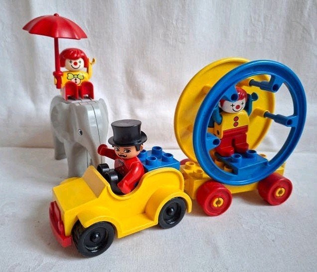 Vintage Lego Duplo set 2651 Circus Piastini Clown Parade, Ophalen of Verzenden, Zo goed als nieuw, Duplo, Complete set