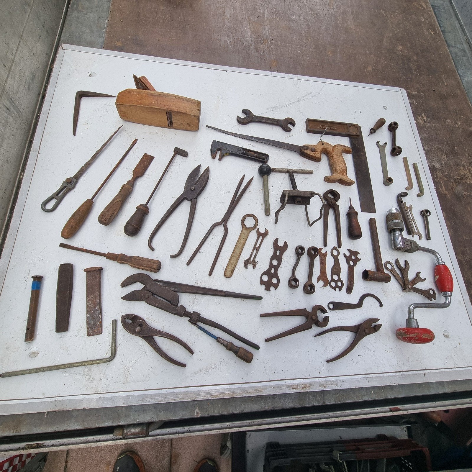 Prachtige compositie antieke gereedschappen, Antiek en Kunst, Antiek | Gereedschap en Instrumenten, Ophalen