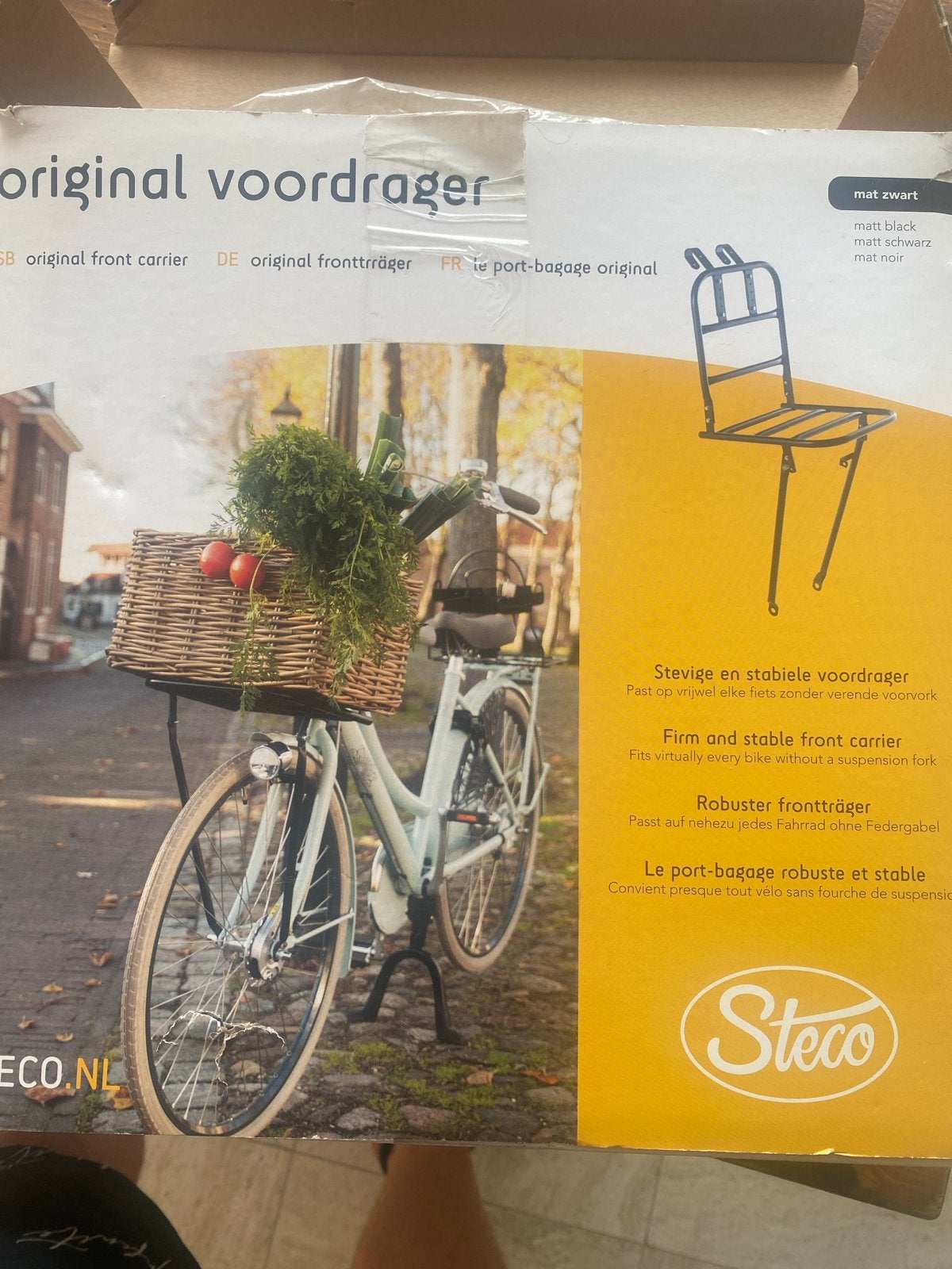 Steco Original Voordrager - Mat Zwart, Fietsen en Brommers, Ophalen of Verzenden, Nieuw