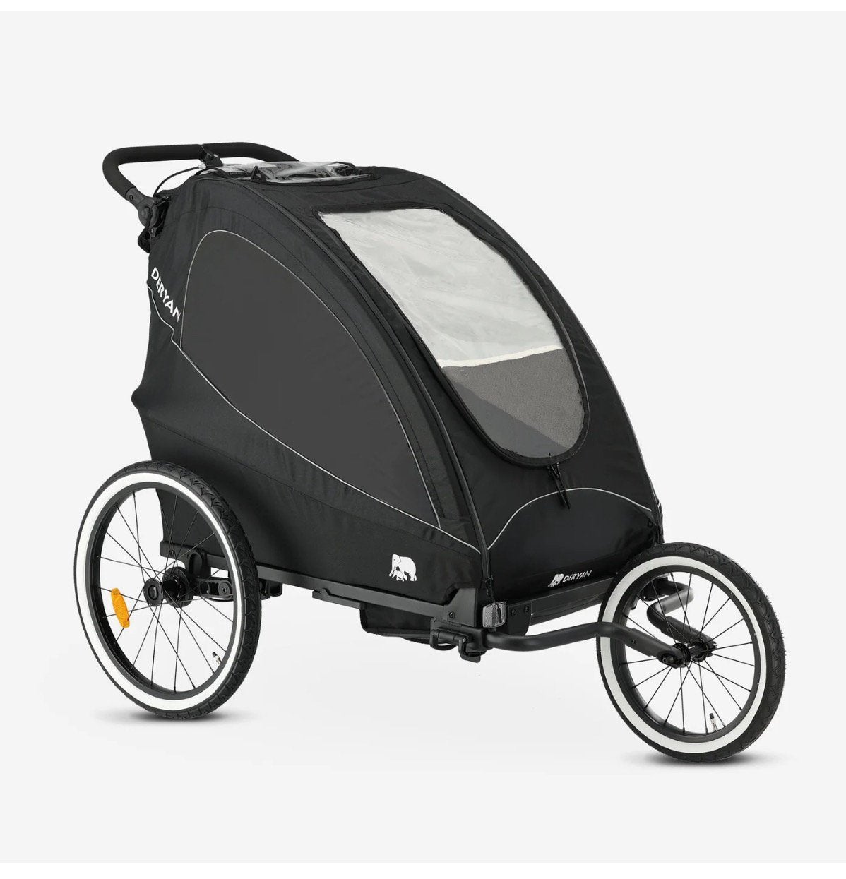 Luxe Fietskar 3-in-1 Wandelwagen en Jogger - Zwart, Ophalen, Zo goed als nieuw, Kinderkar