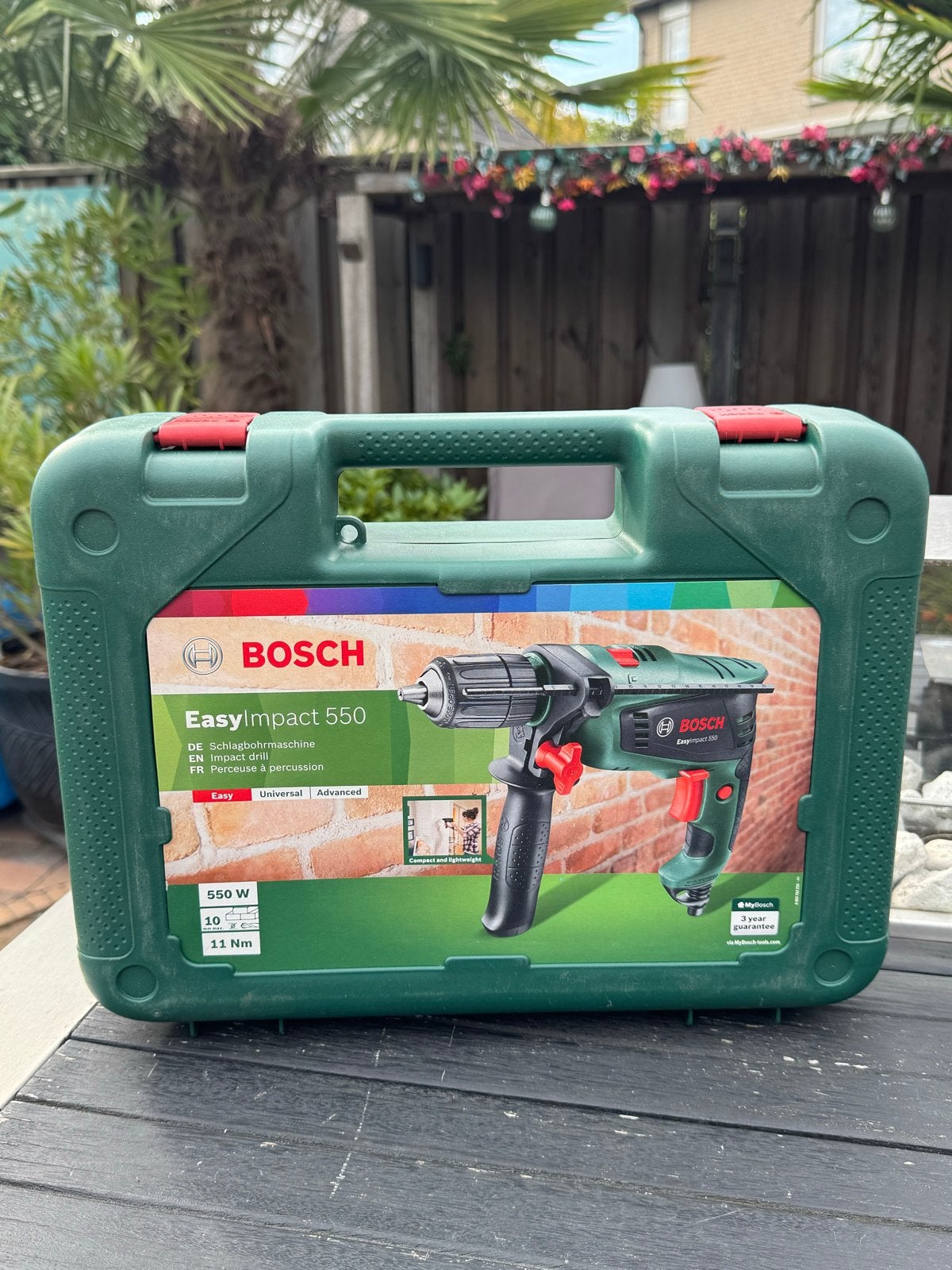 Bosch EasyImpact 550 Klopboormachine - ZGAN, Boormachine, Ophalen of Verzenden, Zo goed als nieuw, Klopboormechanisme
