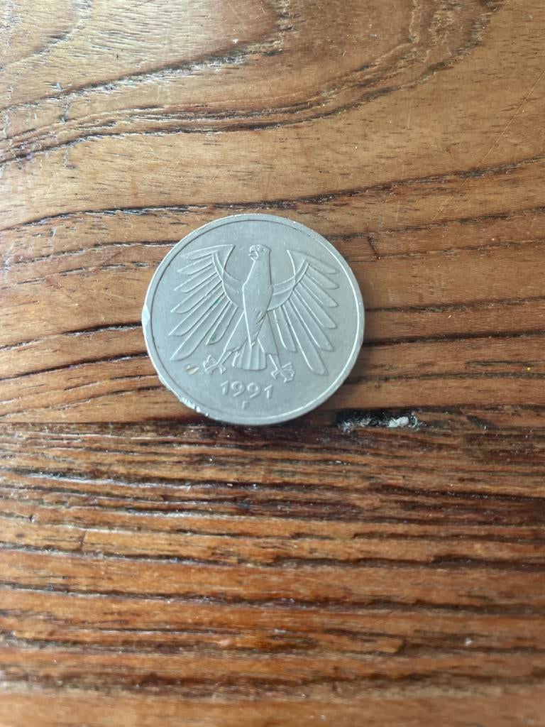 Munt 5 Deutsche Mark 1991 Duitsland, Ophalen of Verzenden, Duitsland, Losse munt