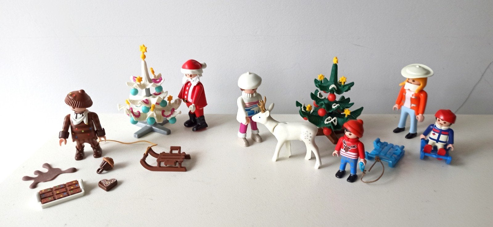 Playmobil Kerstafereel: Kerstman, Bakkers & Kerstbomen, Ophalen of Verzenden, Zo goed als nieuw