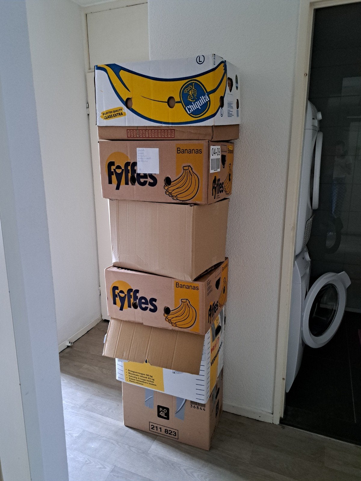 6 verhuisdozen gratis ophalen, Ophalen, Doos, 40 tot 60 cm, 50 tot 75 cm