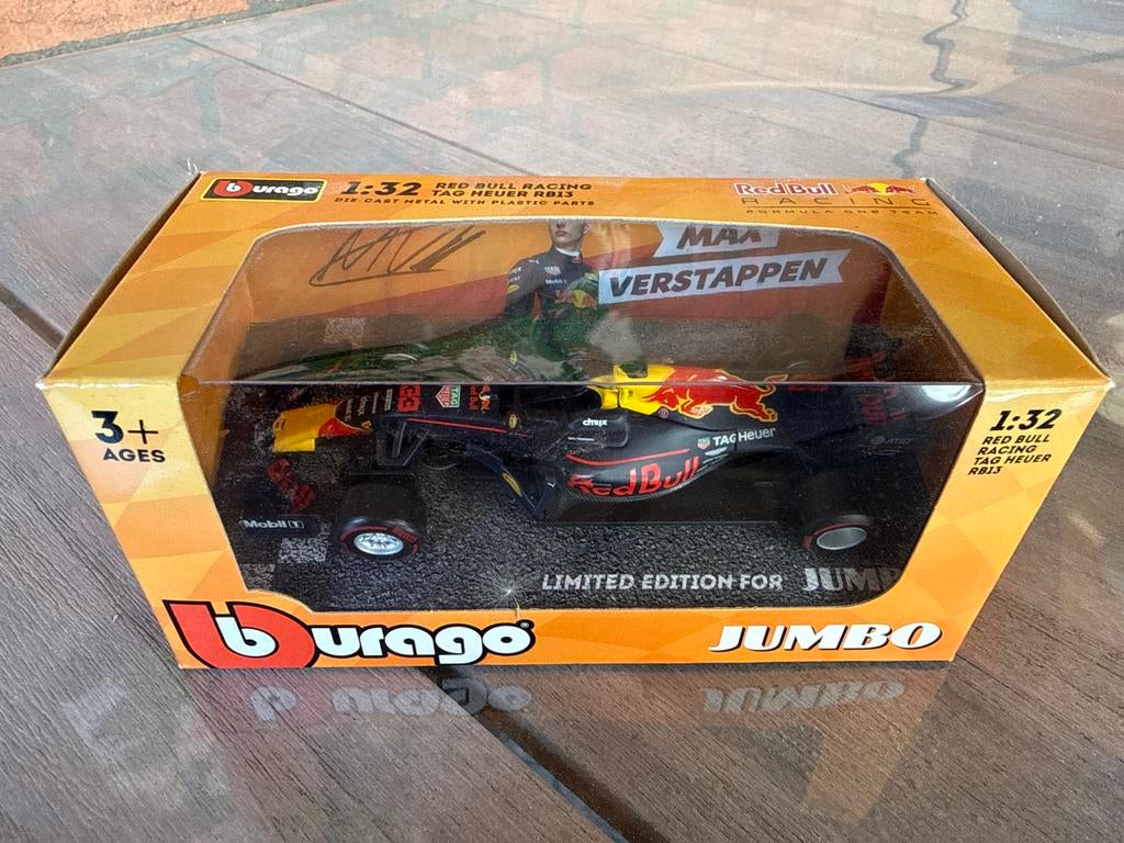 Burago Red Bull Racing RB13 Max Verstappen Jumbo Limited, Ophalen of Verzenden, Nieuw, Auto, Overige merken