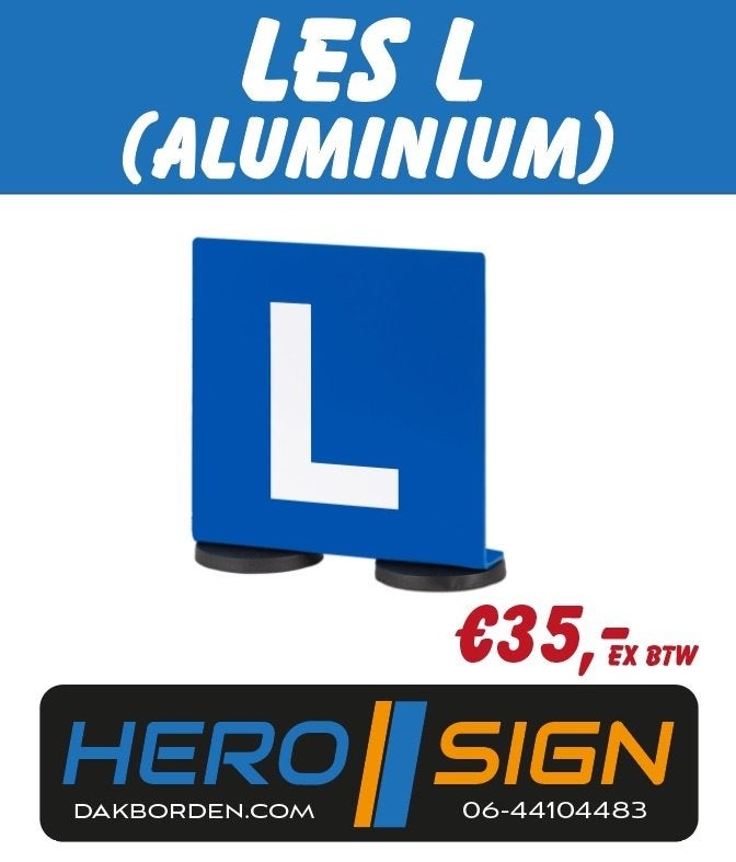 les L / L-bord / dakbord / lesbord / rijschoolbord / dak L, Auto diversen, Ophalen of Verzenden, Nieuw