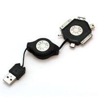 Laadkabel USB universeel 6in1 oprolbaar, Verzenden, Nieuw