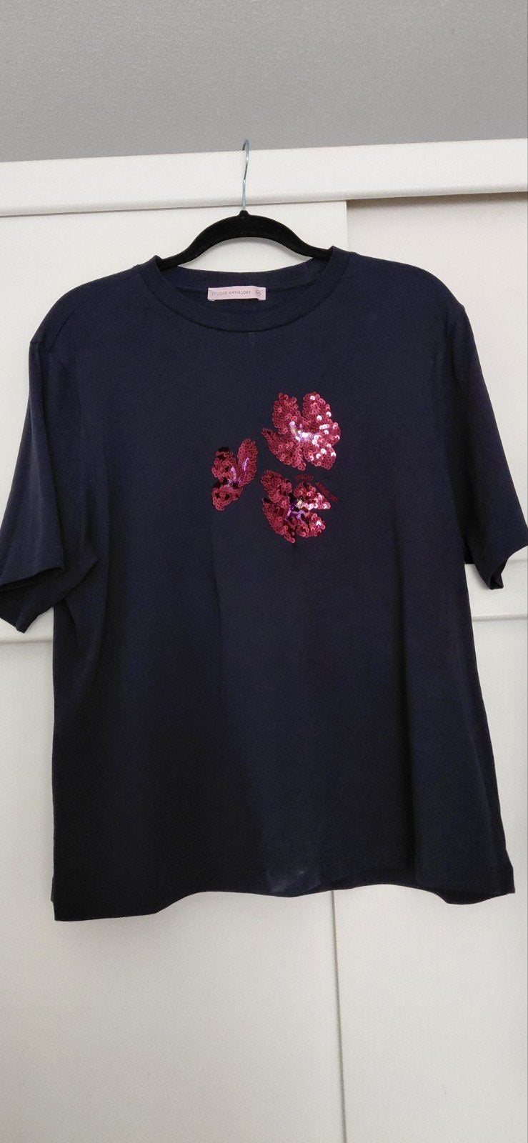 Studio Anneloes top xxl d blauw met burgundy applicatie, Kleding | Dames, Studio Anneloes, Maat 46/48 (XL) of groter, Zo goed als nieuw