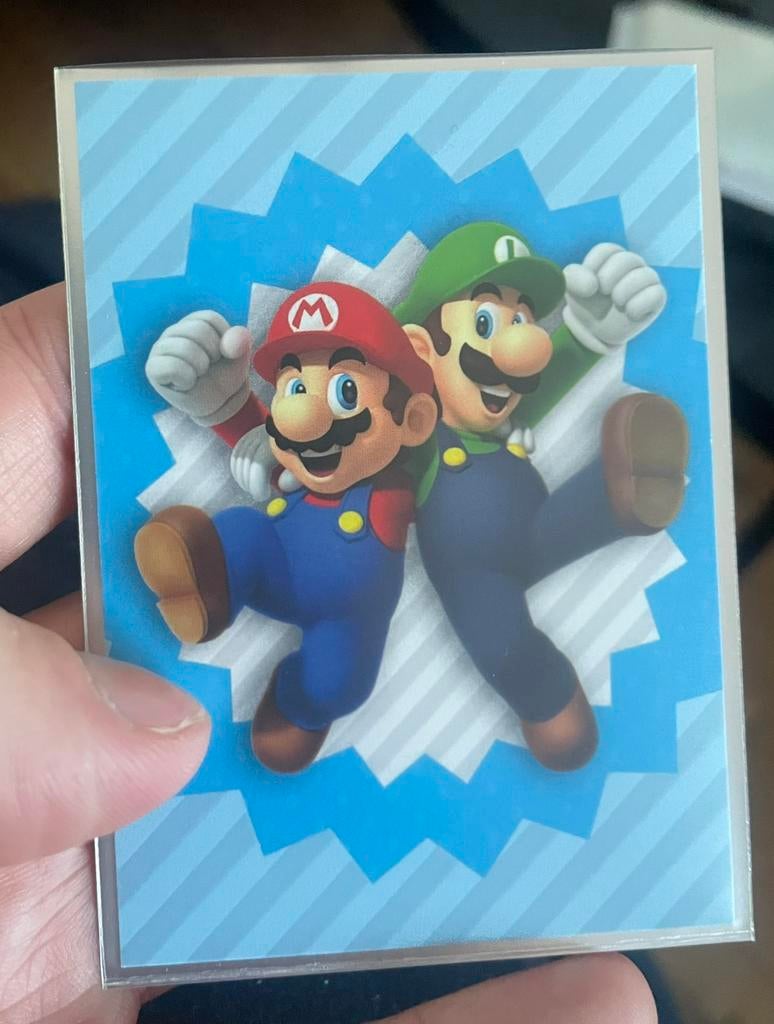 Panini Super Mario misprint  inverted back error zeldzaam, Ophalen of Verzenden, Zo goed als nieuw