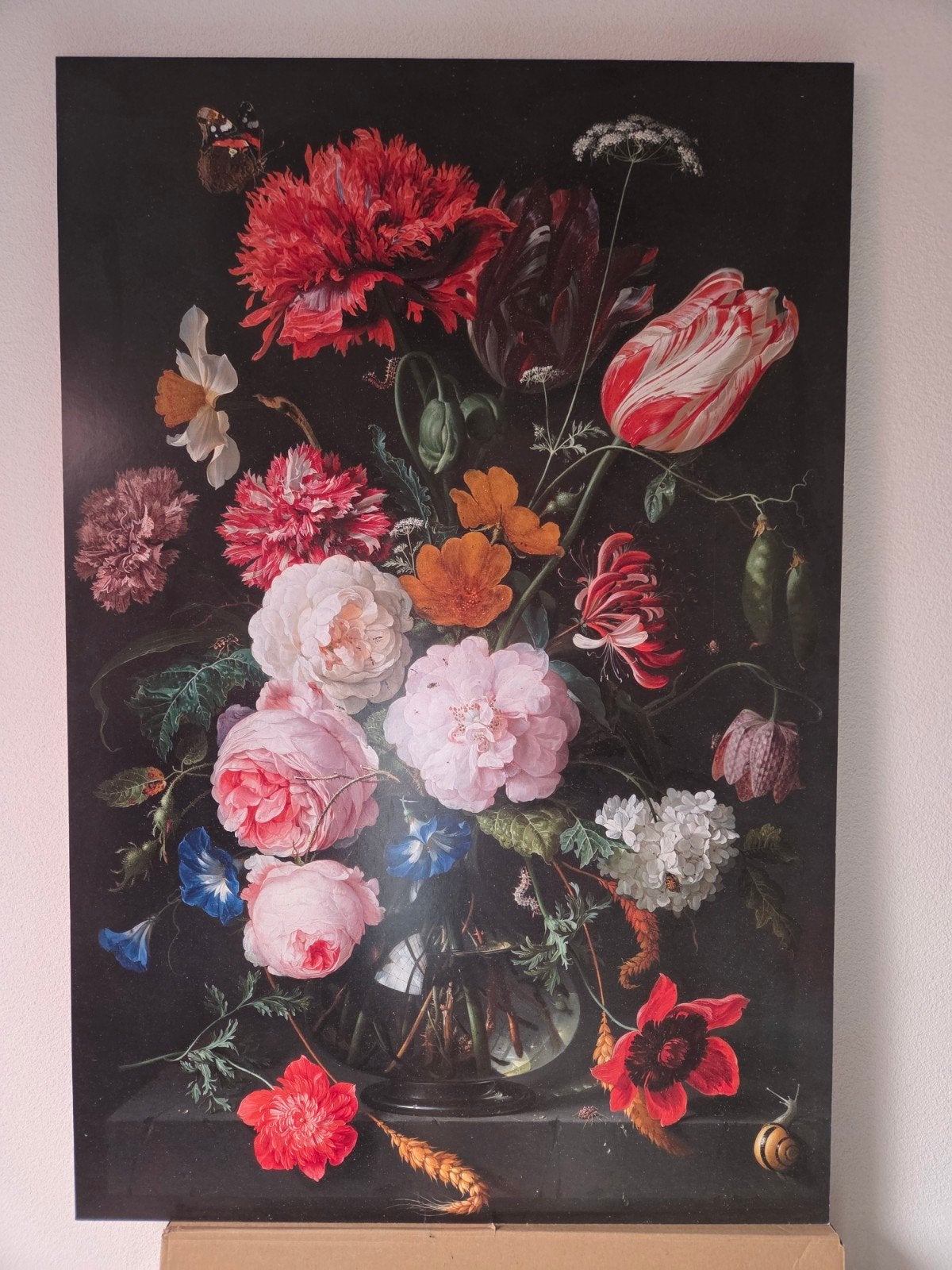 decopaneel bloemen in vaas, Ophalen, 75 – 100, 50 tot 75 cm, Print