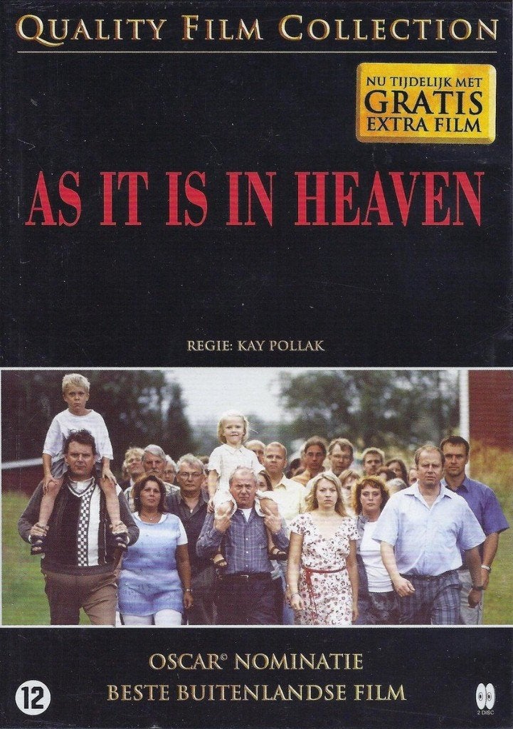 As it is in Heaven met Gratis extra film Oh Happy Day "", Scandinavië, Drama, Ophalen of Verzenden, Zo goed als nieuw
