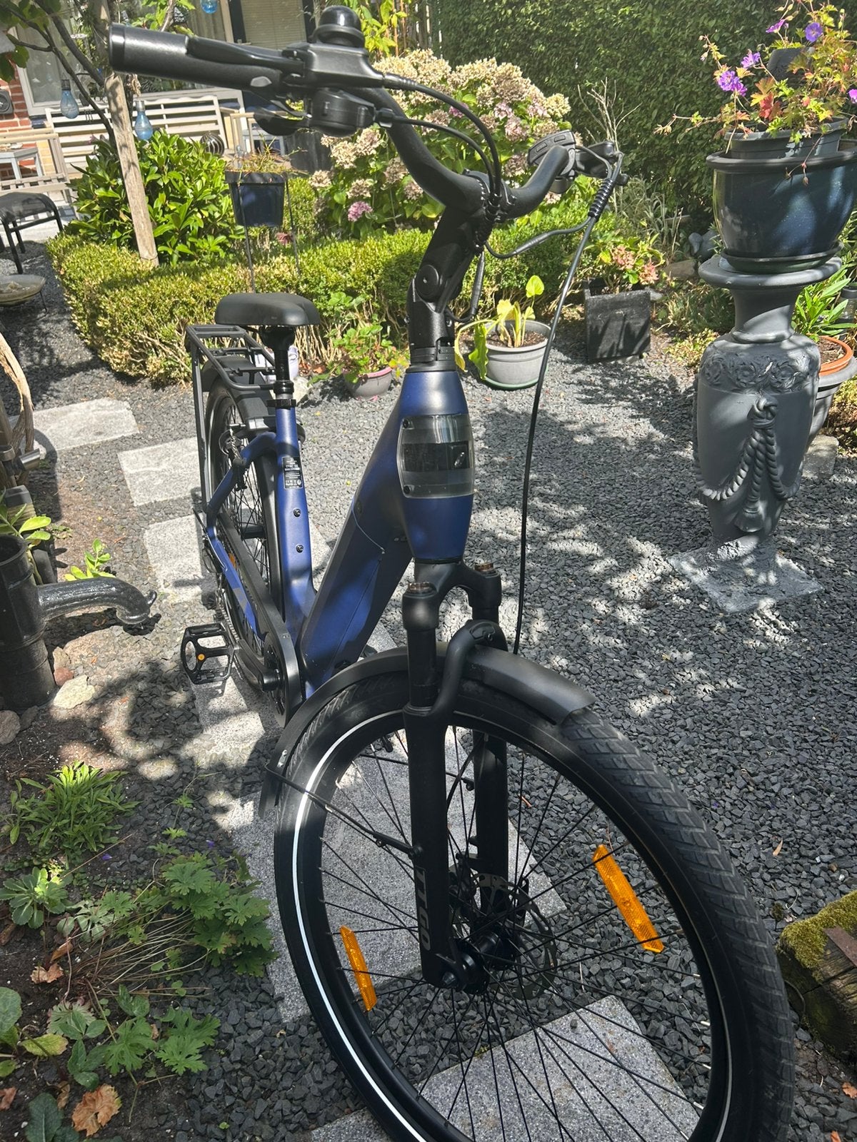 Elechtrische fiets. Kleur blauw merk TT GO maat 25inch, Fietsen en Brommers, Elektrische fietsen, Nieuw, 47 tot 51 cm, 50 km per accu of meer